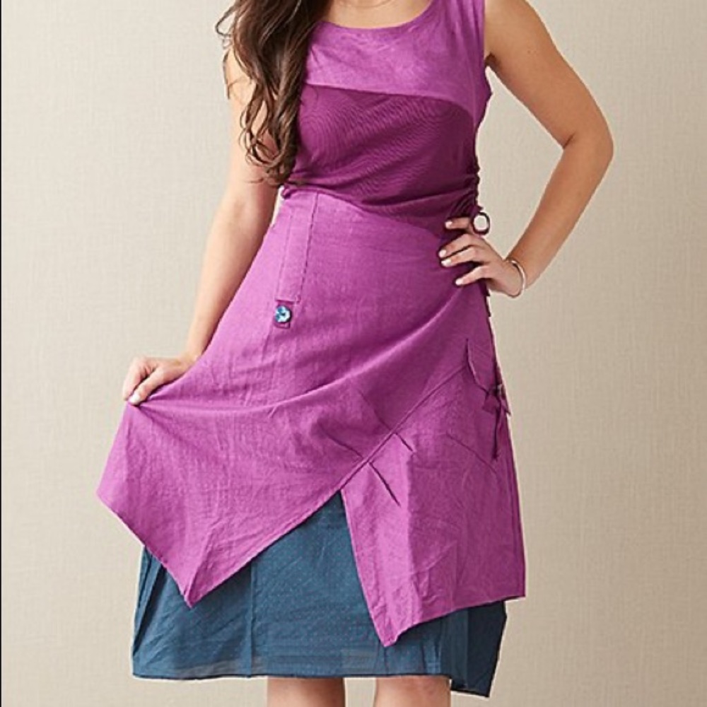 Matilda Jane Linen & Cotton Asymmetrical Dress